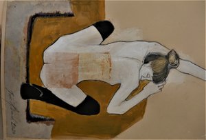 Aranyszínű fekvő akt alkotó: Doris Schmitz