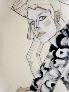 Elgondolkodó divatmodell alkotó: Doris Schmitz