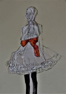 Red Bow divatvázlat alkotó: Doris Schmitz
