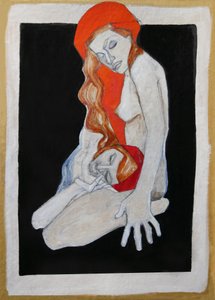 Szomorú vörös ölelés alkotó: Doris Schmitz