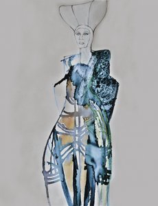 Stilizált divatportré alkotó: Doris Schmitz