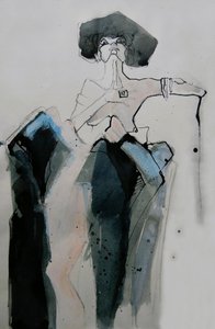 Stilizált divatportré alkotó: Doris Schmitz