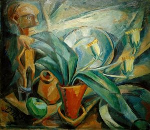 Csendélet calla és ábra