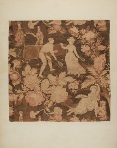 Nyomtatott textil, 1940. alkotó: Dorothy Dwin