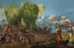 Aeneas és Achates a líbiai parton, c. 1520. alkotó: Dosso Dossi