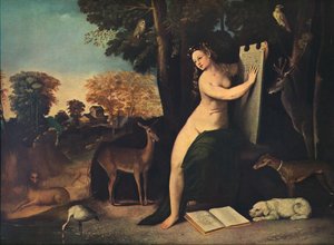 Circe és szeretői egy tájban, c1525