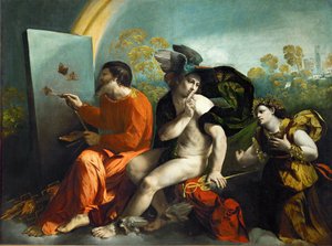 Jupiter, Merkúr és " Virtus " (olaj, vászon)