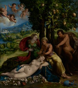 Mitológiai jelenet, 1524 körül (olaj, vászon) alkotó: Dosso Dossi