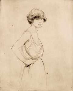May a camisole-jában (rézkarc) alkotó: Douglas Gordon Shields