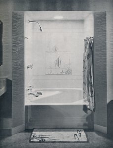 Új, négy láb alapterületű Neo-Angle fürdő, 1935 alkotó: Drix Duryea
