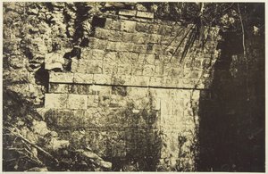 Cirkuszpalota Chichen-itzában, egy terem belseje, 1859.