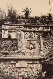 Uxmal, indián alapdombormű, apácák palotája (Uxmal, Bas Relief de l