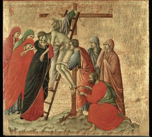 Maesta oltár, 1308-1311-ben a sienai székesegyház számára festett ... alkotó: Duccio di Buoninsegna