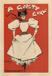 Poszter Sidney Jones A vidám lány című zenés vígjátékához, 1895