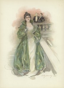 Társaság hölgy a Savoy Hotelben, Londonban alkotó: Dudley Hardy