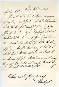 Wellington herceg levele Rowland Hill tábornoknak, 1828. február 1. alkotó: Duke of Wellington