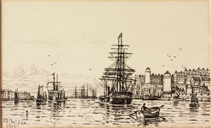 A magas és gyenge fények északi pajzsa (tinta papíron)