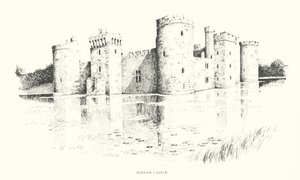 Bodiam Castle (litográfia) alkotó: Duncan Moul