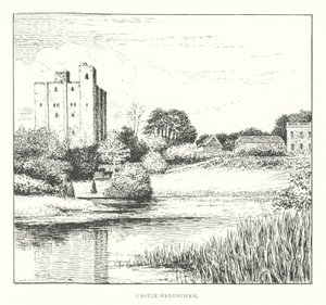 Castle Hedingham (litográfia) alkotó: Duncan Moul