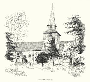Godstone templom (litográfia)