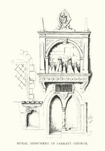 Falfestmény a Sarratt-templomban (litográfia) alkotó: Duncan Moul