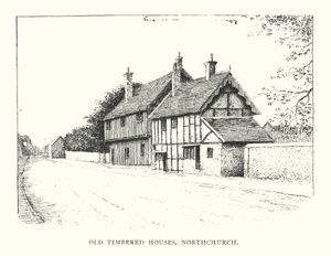 Old Timbered Houses, Northchurch (litográfia) alkotó: Duncan Moul