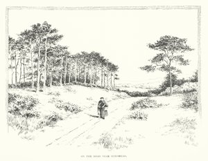 Hindhead közelében az úton (litho) alkotó: Duncan Moul