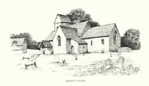 Sarratt templom (litográfia) alkotó: Duncan Moul