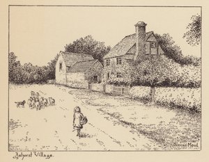 Sussex: Ashurst Village (litográfia) alkotó: Duncan Moul