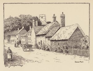 Sussex: Bramber Village (litográfia)