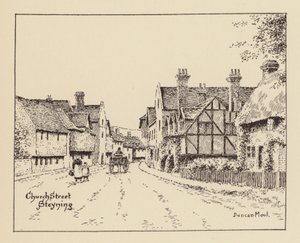 Sussex: Church Street, Steyning (litho) alkotó: Duncan Moul