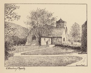 Sussex: Edburton Church (litográfia) alkotó: Duncan Moul