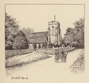 Sussex: Henfield Church (litográfia) alkotó: Duncan Moul