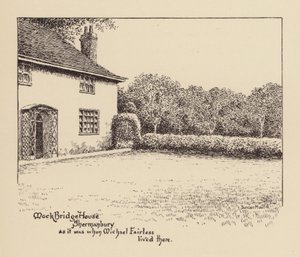 Sussex: Mock Bridge House, Shermanbury, ahogyan Michael Fairless lakott benne (lithó) alkotó: Duncan Moul