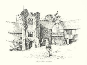 The Courtyard, Ightham (litográfia) alkotó: Duncan Moul