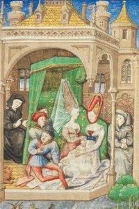 Oldal a "La Belle Dame Sans Merci"-ből, Alain Chartier, Párizs, 15. század eleje