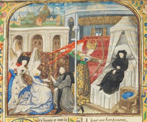 Oldal a "La Belle Dame Sans Merci"-ből, Alain Chartier, Párizs, 15. század eleje