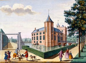 Assumburg kastélya, a Het Zeganpralent Kennemerlantból Hendrick de Leth és Matthias Brouerius Van Nidek, megjelent 1700-1730 körül alkotó: Dutch School
