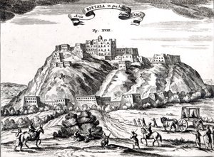 Bietala, Nagy Láma erődje, Lhassa Királyság, Athanasius Kircher (1602-80) Amszterdam, 1670 (metszet) 