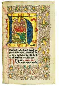 Órakönyv és imakönyv holland nyelven, Alsó-Rajna-vidék, Emmerich, Cleves, 1480 körül alkotó: Dutch School