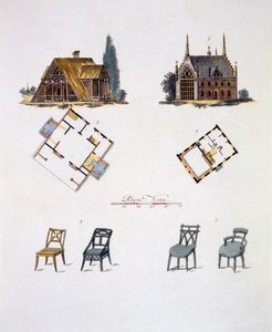 Kerti dekorációk, G. van Laar Magazine of Garden Gems-ből, 1802-ben alkotó: Dutch School