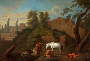 Táj egy alvó fiúval, 1650 körül