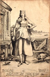 Zijpe-i lány (rézkarc és metszet) alkotó: Dutch School
