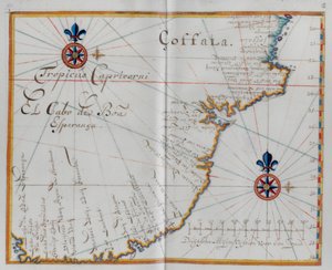 A Jóreménység fokának térképe (cabo da Boa EsperanÃ§a.) alkotó: Dutch School