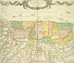 A Szentföld térképe, kocsma. Jan Barend Elwe, Amszterdam, 1742