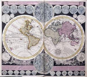 Világtérkép, 1717 körül alkotó: Dutch School