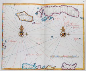 A térképen Bouro és Ceram (Seram), Indonézia. alkotó: Dutch School