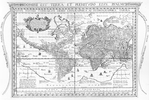 Új világtérkép és vízrajzi térkép, 1642 alkotó: Dutch School