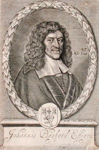John Playford (1623-86) portréja, Frederick Hendrick van Hove (kb. 1628-98) metszete (metszet) alkotó: Dutch School