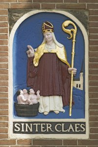 Mikulás tábla a gáton alkotó: Dutch School